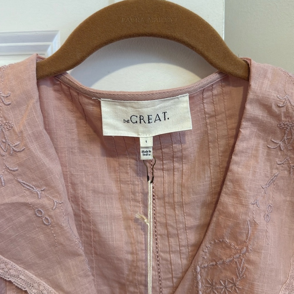 NWT New with tags The Great The Hankie Top Size 1 Small Carnation Pink - Picture 5 of 7